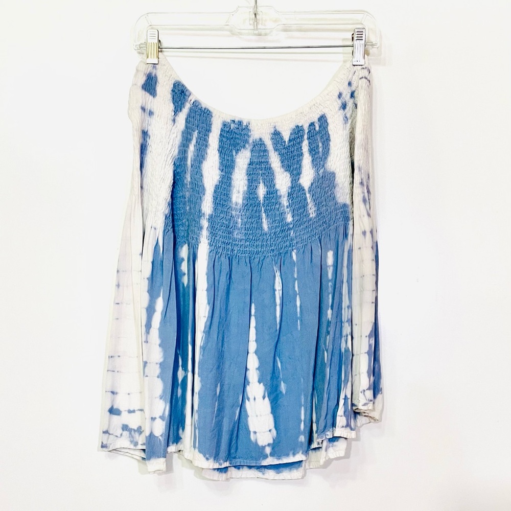 Style Envy Blue and White A-Line Top
